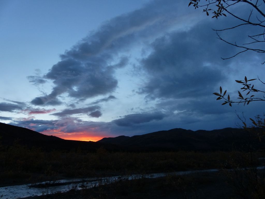 Sunset over the Teklanika River
