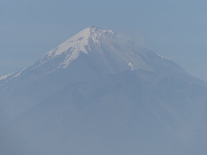 Pico de Orizaba, as seen through Mexico City's haze.