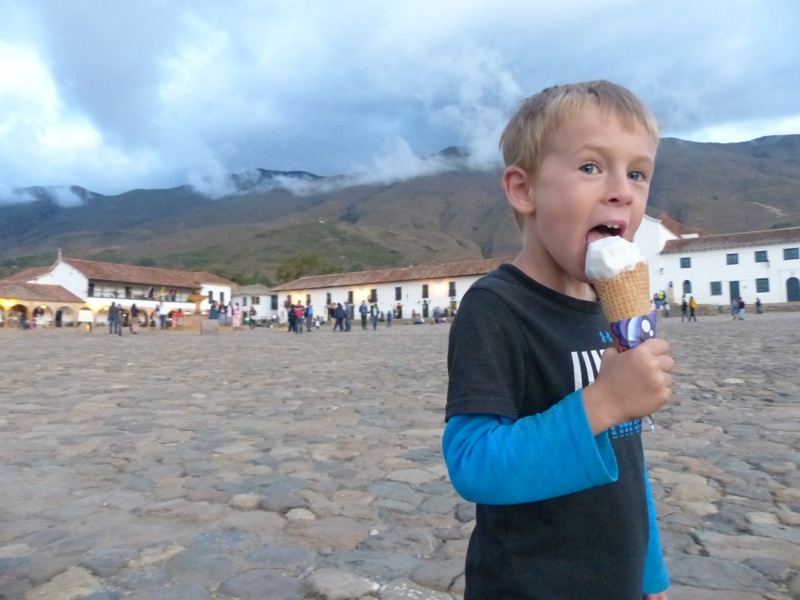 Quinn enjoys his first ice cream cone EVER!