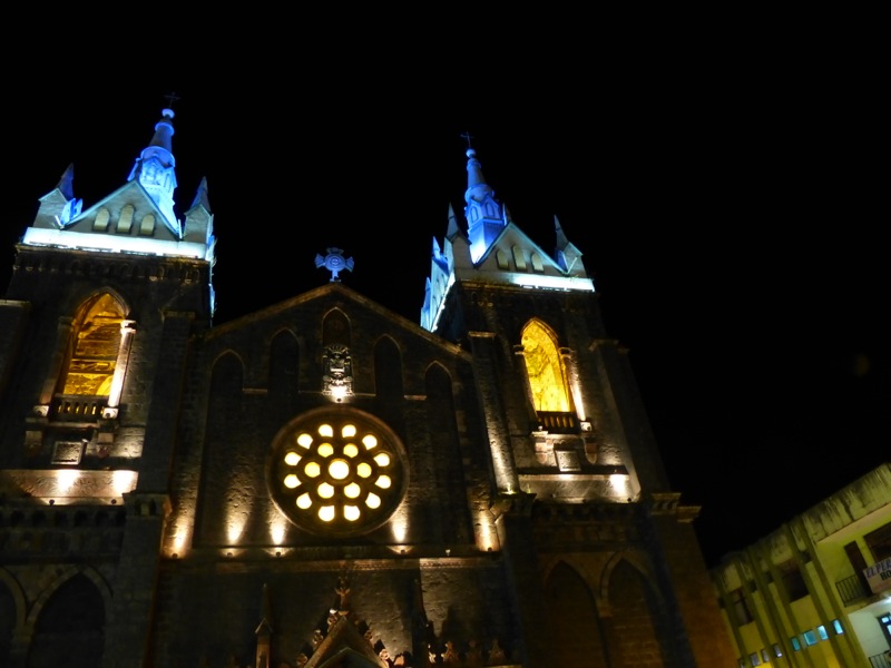 The cathedral in the town of Baños.