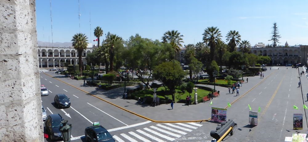 Arequipa's leafy Plaza de Armas