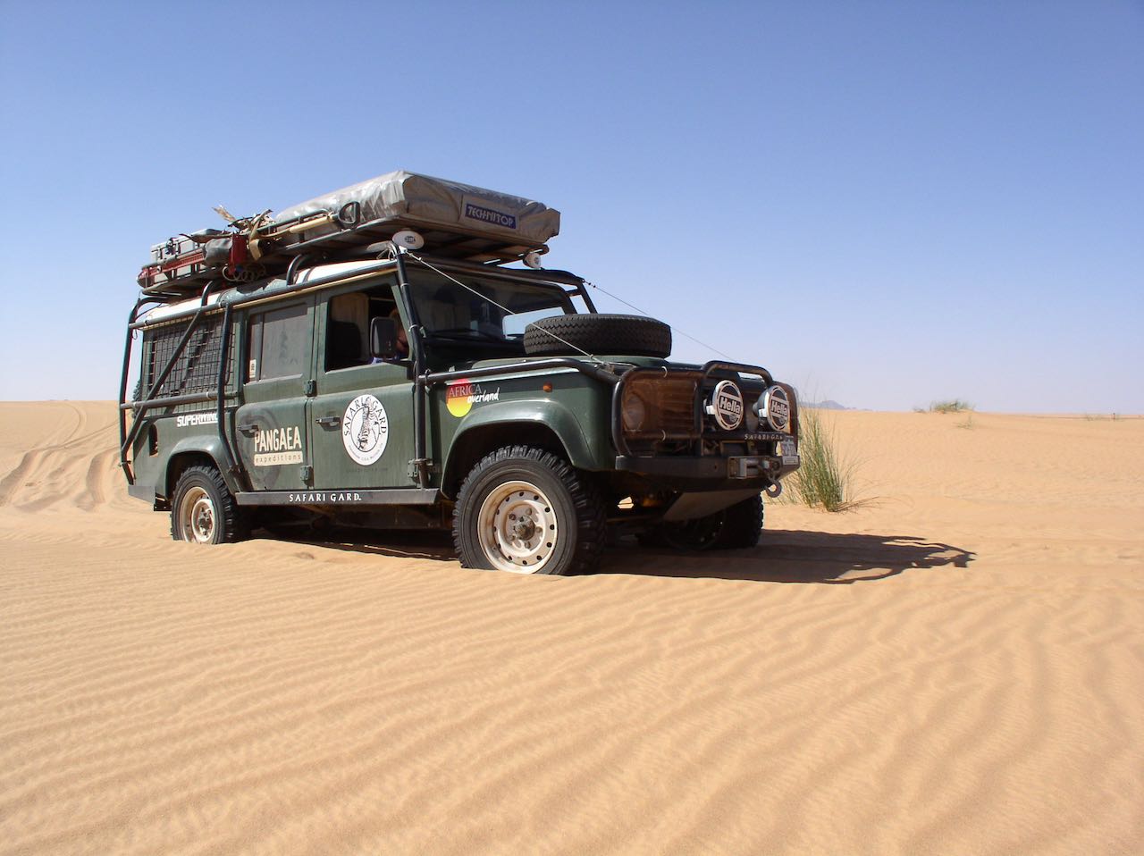 Sand driving in Mauritania. This was probably the one time when we could've put sand ladders to use, but we still got by without having them along.