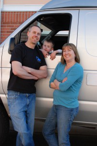 Witt, Jennifer, and Quinn with their camper van